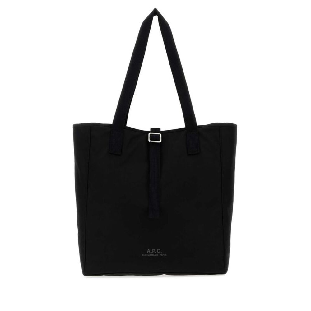A.P.C. Men Black Canvas Cabas Archive Shopping Bag